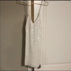 COPY - Mini sequin white dress